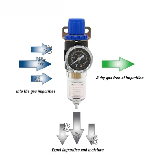Régulateur de pression d'air robuste AFR2000 avec séparateur d'eau haute précision G1/4