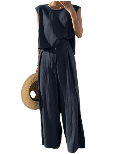 Ensemble salon femme tricoté ensemble de nuit coton bleu marine L