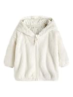 NEXT Baby Mädchen Baby-Fleecejacke mit Kapuze Ecru 68-74