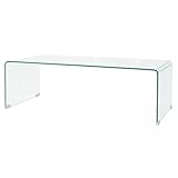 La mesa de centro está hecha de vidrio templado de seguridad.
