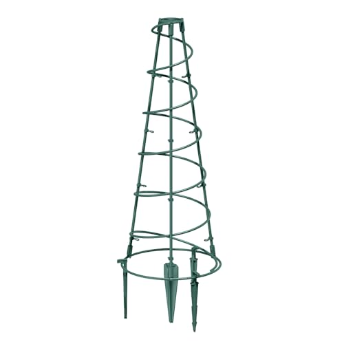 Pyramid Round Plant Trellis Support Frame Spiral 35cm x 90cm Flower Tomatoes for climbing Plants & Vegetables