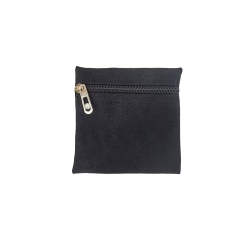 Inzegao Innentaschen mit Reißverschluss für Jacke, Mantel, selbstgenähte, versteckte Innentasche für Handy, Geldbörse, Kleidung, Zubehör, Schwarz, 11.5 cm x 12 cm