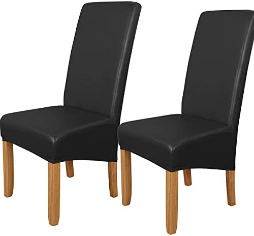 Fundas de piel sintética para sillas de comedor que evitan manchas 2