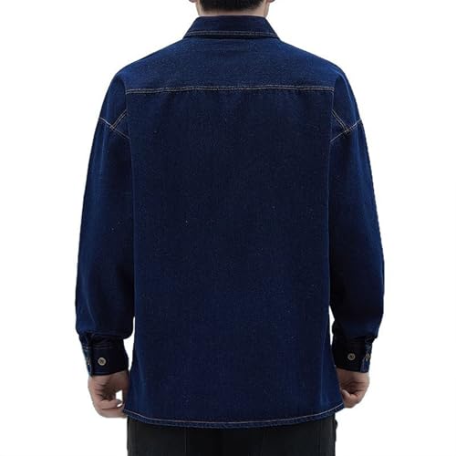 Maiyifu-GJ Men's Distressed Denim Jacket Cotton Lightweight Casual Button Down Trucker Jackets Biker Jean Coat Outerwear4