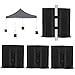 Pesi per Gazebo Esterno, Sacchi di Sabbia Impermeabili In Oxford 600d per Il Riempimento di Gazebo, Tende, Strutture Carport e Pali di Ombrelli Pieghevoli, Set di 4 Pezzi, Nero(44 * 41 cm) immagine