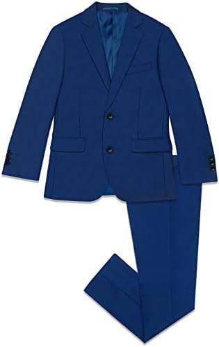 HappyPlanet Boys Suit Set of 2 Pieces, Kids Formal Blue Suit Jacket and Suit Pants