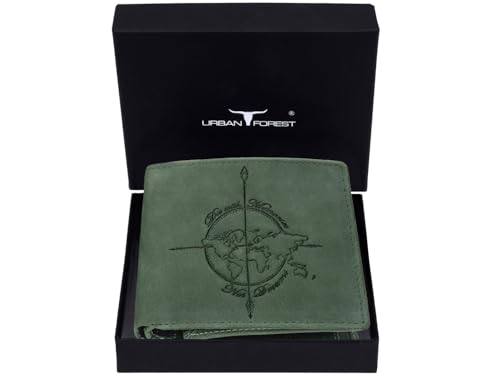 Leather Wallet for Men, Vintage Green, rfid wallet2