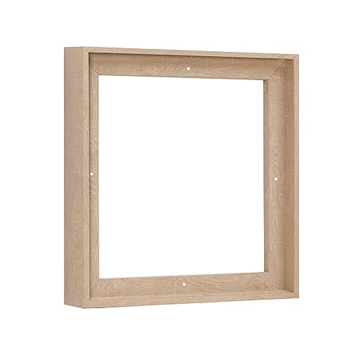 Pixy Canvas Floater Frame 4x4 for 1-1/2 (1.5) inch Deep Canvas Paintings/Canvas Prints/Wood Canvas Panels/Wall Art/Wall Decor/Home Decor/Artwork (Nordic White Oak, 4 x 4 inch, Square)