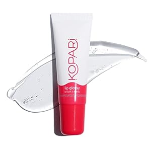 Kopari Coconut Lip Glossy – Clear Lip Oil Gloss, Sheer Non Stick Gloss, Hydrating and Moisturizing, Infused with Shea Butter & Squalane, Clear