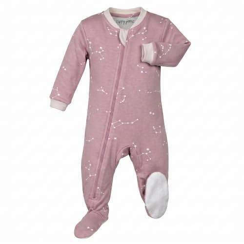 zippyjamz – Zipper Organic Sleeper Footed Onesies Sleeper Baby Pajamas with Inseam Zipper