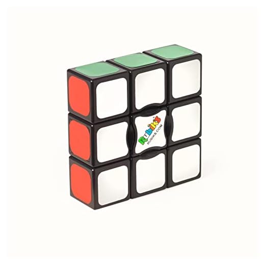 Rubik's Edge 3x3x1 Cube para Principiantes, Juguete de Rompecabezas de una Capa, Color Blanco, Amarillo, Verde, Naranja, Azul, Rojo (Spin Master 6063989)