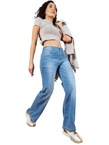 Image of Dolce Crudo Boot Cut High Rise Cropped Jeans for Women
