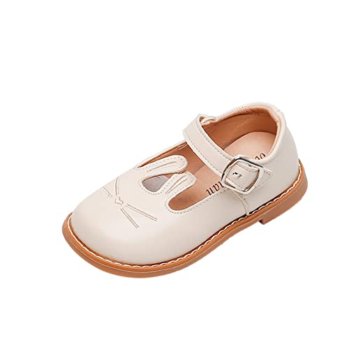 Toddler Little Girls Leather Rabbit Shoes Anti Slip Lightweight Sandals Fashion Summer Princess (A, 12 Little Kids)