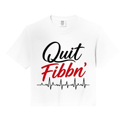 Quit Fibbn Funny Cardiologist Arrhythmia AFib Cardiology Comfort Colors Crop Top