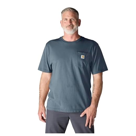 CarharttmensLoose Fit Heavyweight Short-Sleeve Pocket T-ShirtBluestone2X-Large