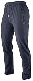 Men's Lightweight Quick Dry Hiking Running Pants Outdoor Sports Breathable Zipper Pockets Athletic Work Pants Navy XL