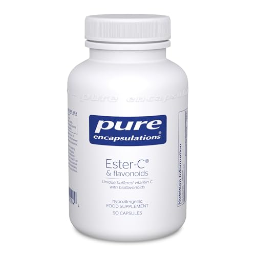 Pure Encapsulations Ester-C and Flavonoids - Unique Buffered Vitamin C Supplement with Bioflavonoids - Collagen Formation & Immune Support - 90 Capsules