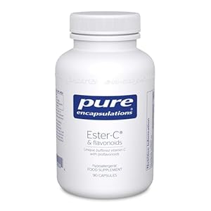 Pure Encapsulations Ester-C and Flavonoids – Unique Buffered Vitamin C Supplement with Bioflavonoids – Collagen Formation & Immune Support – 90 Capsules