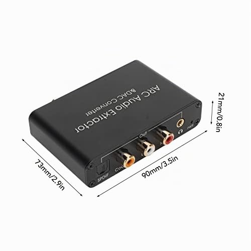 Estrattore Audio HDMI Arc, Convertitore Analogico Digitale 192KHz Convertitore Adattatore HDMI Arc Cuffie da 3,5 Mm Volume Stereo Regolabile per TV DVD Blu-Ray
