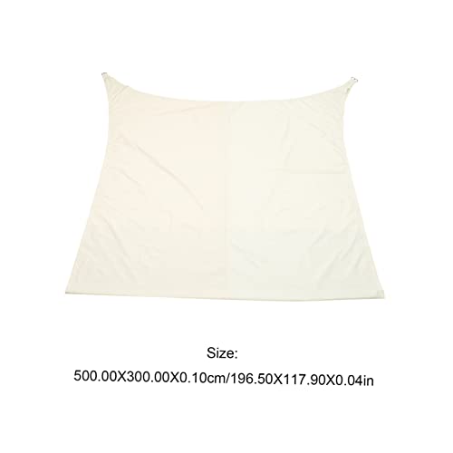 Vela de sombra impermeable beige de poliéster para terraza y jardín 3