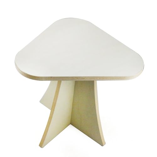 Taburete de madera para plantas, taburete de madera para dormitorio, balcón, mesa de plantación robusta estilo rústico, solución de presentación para juguetes, imágenes y libros