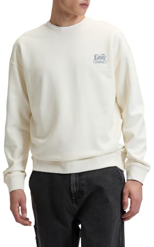 Lee Workwear Ess Crew Sweat-shirt Homme en Coton Noir