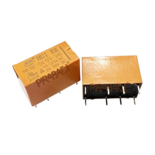 2 RELAIS POUR CIRCUIT IMPRIMÉ 2RT 12V | BOBINE DE 12V RELAY | 6 PIN/BROCHE | HK19F-DC12V-SHG 1A 125VAC 2A 30VDC (449)