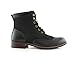 Polar Fox Jonah MPX808567 Mens Casual Perforated Vegan Leather High-Top Red Wing tip Brogue Western Derby Dress Boots (Black, numeric_10_point_5)