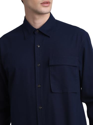 Image of Jack & Jones Men's Cotton Solid Regular Fit Shirt