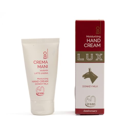 irsan Crème Mains Hydratante Protectrice Réparatrice 100% Bio Avec Lait d’Ânesse, Beurre de Karité, Huile d'argan, Mauve et Camomille. 50 ml