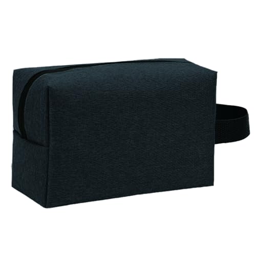 Kulturbeutel Herren Schwarz - Wasserdichte Waschtasche Mit Doppelfach & Tragegriff