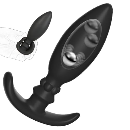 Plug anal de silicona con ancla y bola interna – Estimulador erótico para orgasmos intensos – Juguete anal y vaginal unisex para juegos sensuales y masaje íntimo SM