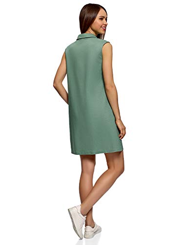 Oodji Ultra Donna Abito Dritto con Colletto
