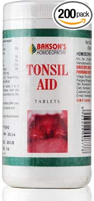 Bakson Homoeopathic Tonsil Aid Tablets - by Shopworld2 (200 Tablets)