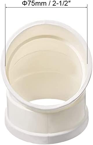 XYWHPGV PVC Pipe Fitting 45 Degree Elbow White 75mm Socket 10pcs(2c5ec cf62c 1774c 3339e 57fe3 30200