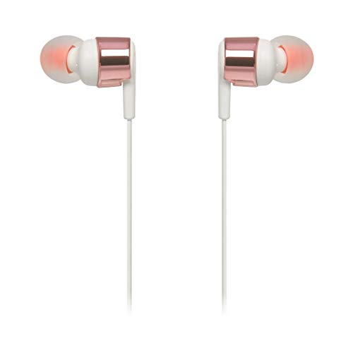 JBL T210 In-Ear Kopfhörer Ohrhörer mit 1-Tasten-Fernbedienung und Integriertem Mikrofon Kompatibel mit Apple und Android Geräten - Roségold – Ansicht 3