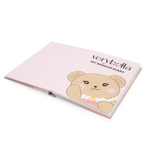 Verybella Make Up Diary, Irridescent Effect Teddy Bear Theme Includes 8 Colours of Light and Dark Eyeshadows, 2 Lip Balm - Image 3