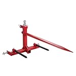 49-Hay-Spear-and-2-Stabilizers-Spear-with-3-Point-Trailer-Hitch-2-Receiver-with-Trailer-Ball-Gooseneck-Drawbar-for-Category-1-Tractor