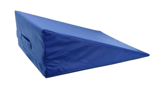 Cale-positionneur de corps Cando en mousse ferme bleu 24x28x10cm avec housse