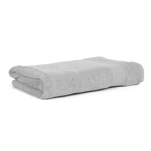 Image of Arvind 100% Cotton Towels for Bath | Towels for Bath Large Size | 500 GSM Bath Towel - Soft & Absorbent | 1 Piece Bath Towel for Men /Women | Urban Comfort | 70 cm x 140 cm - Light Grey