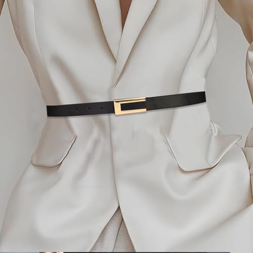 3 Pack Women's Skinny Genuine Leather Belt Adjustable Thin Waist Belt for Dresses3