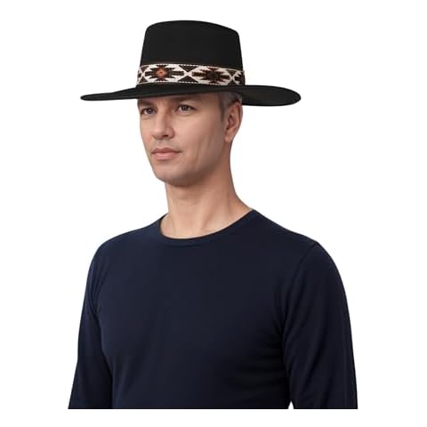 hatsXcaps Men’s Classic Wide Brim Pork Pie Hat Cover