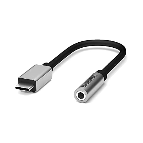 USB C to Audio Adapter Cable - Marmitek UA25 - Connect Thunderbolt to a 3,5 mm Audio input - Connect wired headphones with jack to your phone and enjoy high resolution audio - USBC converter Cover
