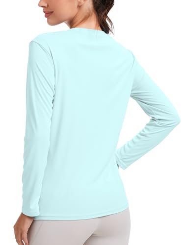 2 Pack Rash Guard for Women UPF 50+ Sun Shirts UV Protection Long Sleeve Workout Tops Lightweight Quick Dry Swim Hiking Shirt4