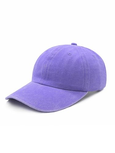 Stymora Basecap Damen Herren, Verstellbare Baumwolle Kappe Erwachsene, Unisex Baseballkappe Plain Cap for Sommer Outdoor Sports Lila