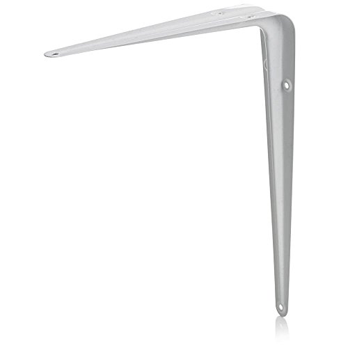 Fort Fasteners Shelf Support Bracket 230mm x 175mm (9 x 7 Inch) 55lb Load, White, Pack of 1