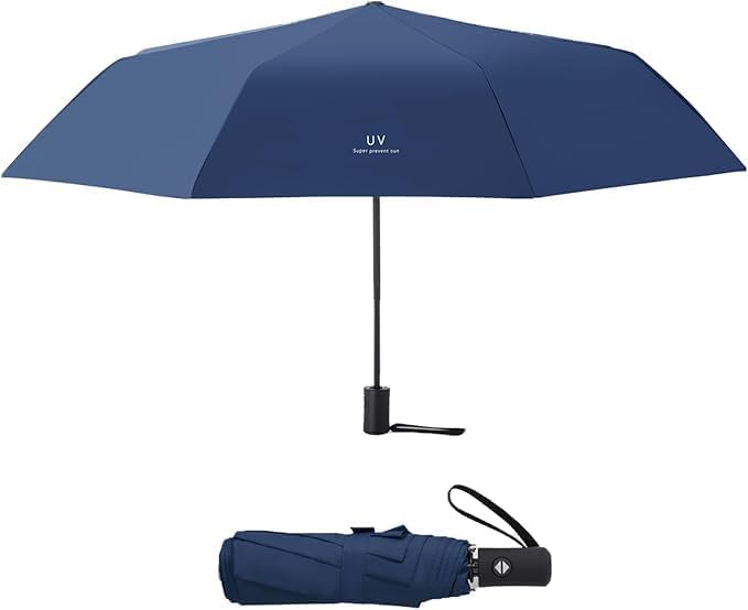 Auto Open Close UV Umbrella for Sun & Rain, 3 Fold Compact Travel Umbrella with Cover, Wind Resistant Big Canopy, Lightweight Foldable Design for Men, Women & Kids-picture-48