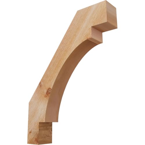 Ekena Millwork BRC04X20X26MRC00RWR 4"W x 20"D x 26"H Merced Rough Sawn Knee Brace, Western Red Cedar