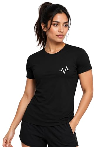 Image of 3Colors Women's Active Dry Fit Sports Active T-Shirt | Quick Dry Gym Workout Tee | Athletic Running Training Top-Active Signal