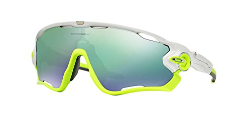 Oakley Men's OO9290 Jawbreaker Shield Sunglasses, Polished White, 131 mm
